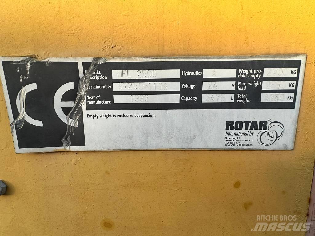 Rotar HPL 2500 Сортировъчно оборудване -> Оборудване за сортиране на отпадъци