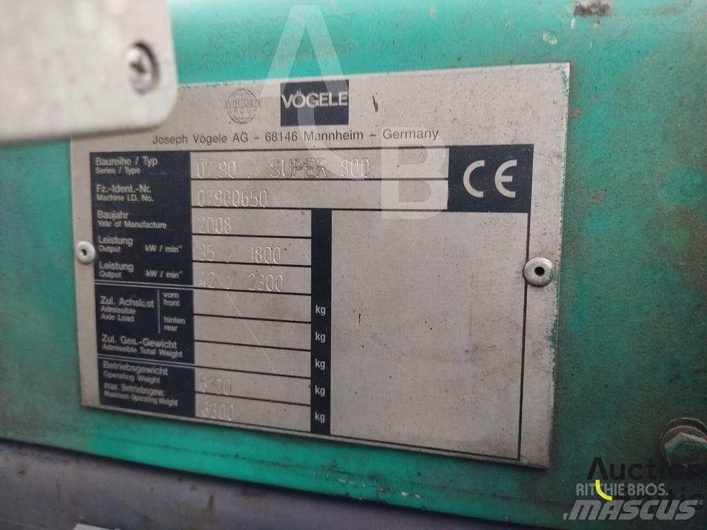 Vögele Super 800 Машини за асфалт