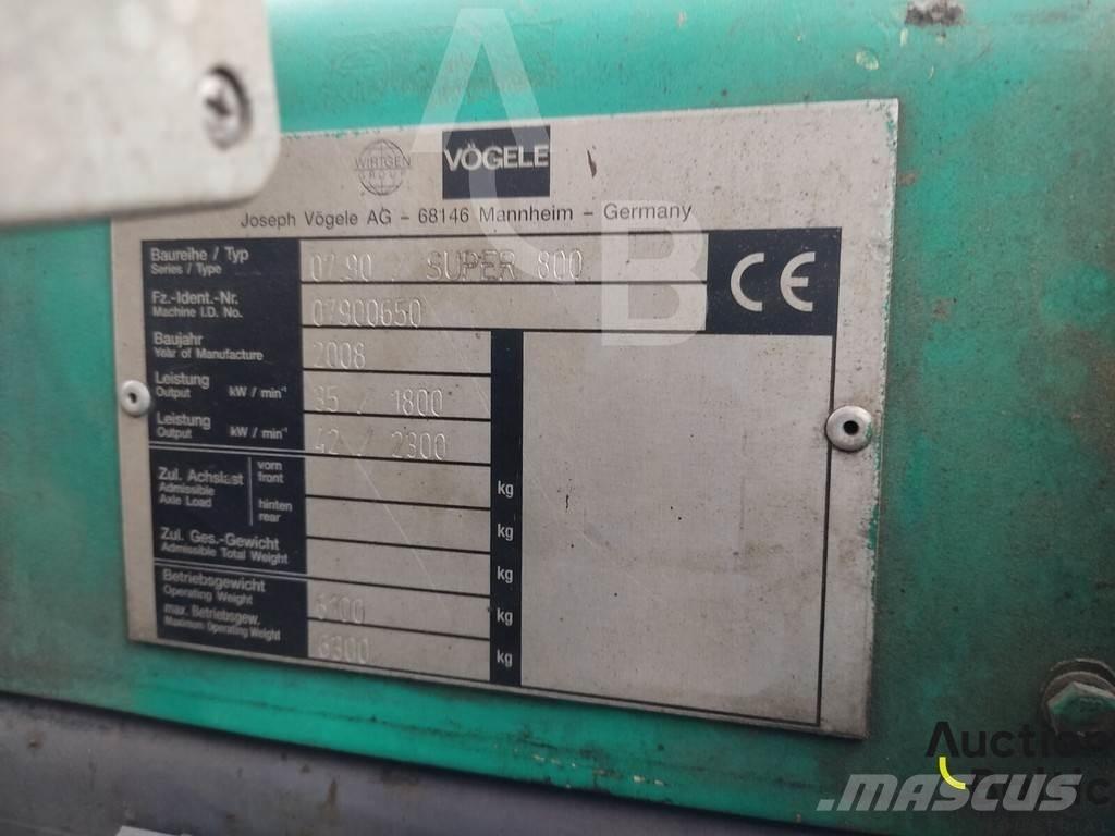 Vögele Super 800 Машини за асфалт