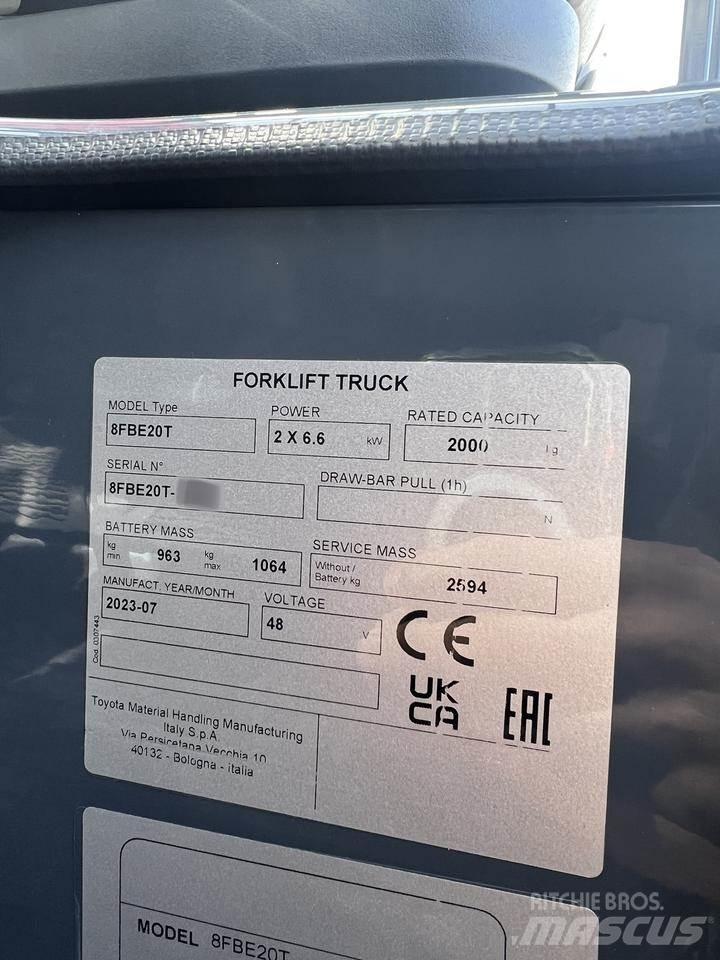 Toyota 8FBE20T Електрически вилични кари-повдигачи
