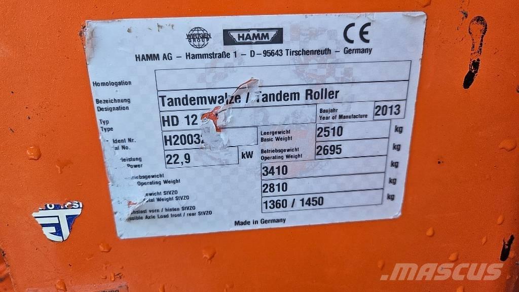 Hamm HD 12 VV Двойни барабанни ролки
