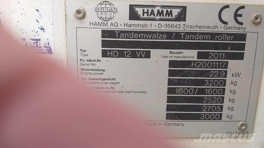 Hamm HD 12 VV Двойни барабанни ролки
