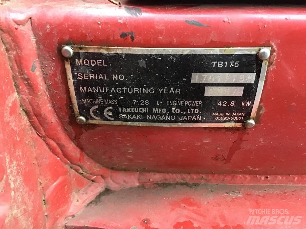Takeuchi TB 175 Средни екскаватори 7т - 12т