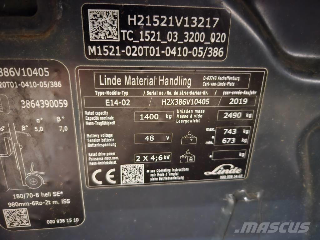 Linde E14 Електрически вилични кари-повдигачи