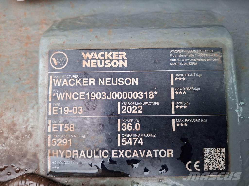 Wacker Neuson ET58 Верижен екскаватор
