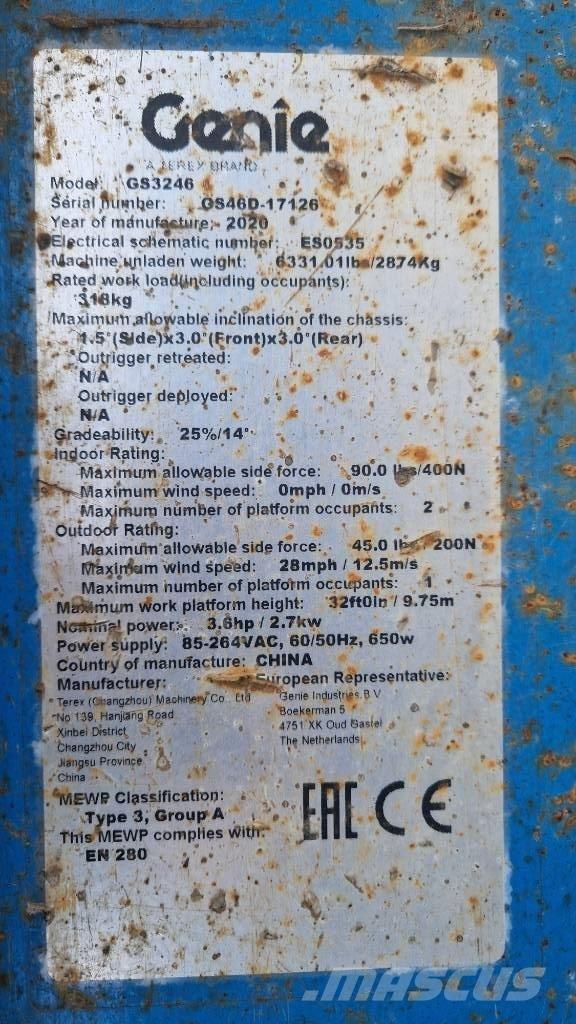 Genie GS 3246 Ножични работни платформи