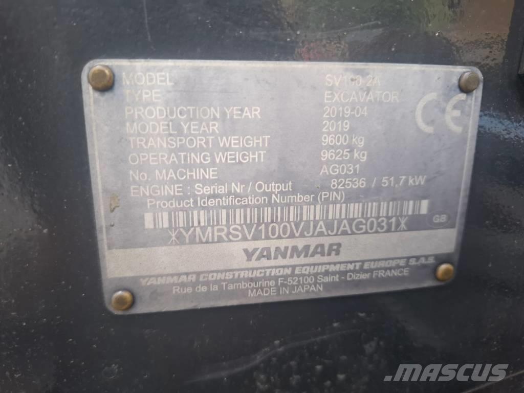 Yanmar SV 100-2A Средни екскаватори 7т - 12т