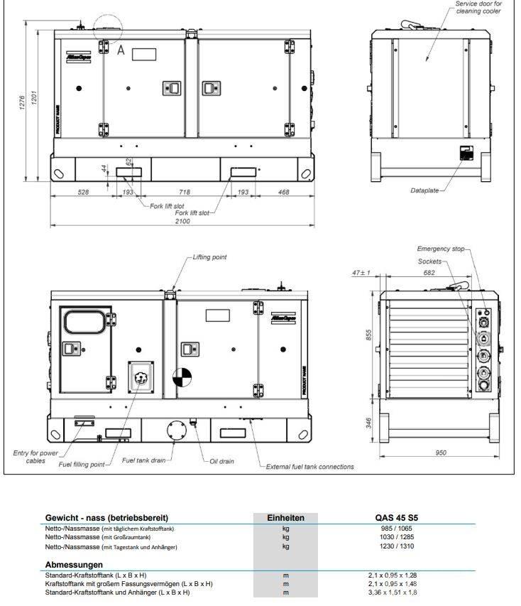 Atlas Copco QAS45 Дизелови генератори
