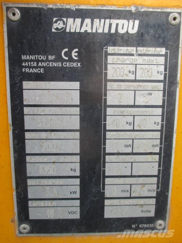 Manitou 170 AETJL Съчленени стрелови подемници