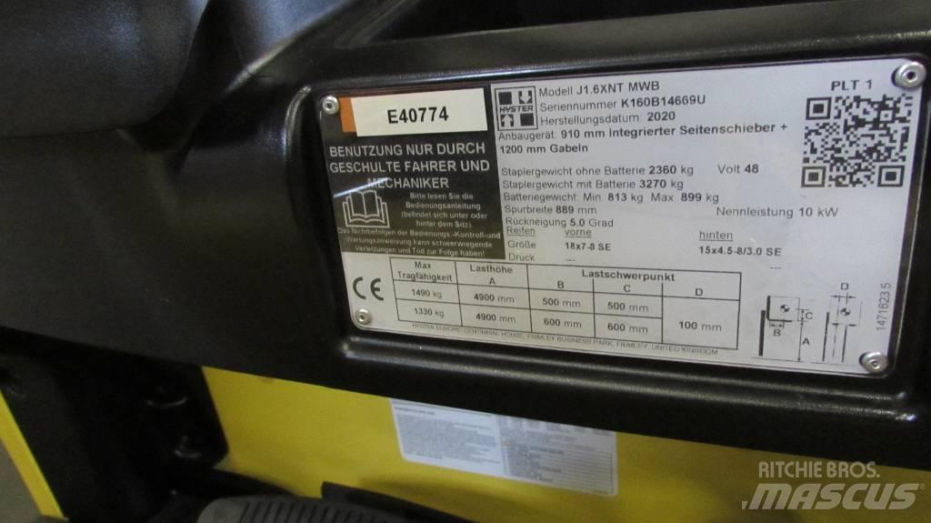 Hyster J1.6XNT MWB Електрически вилични кари-повдигачи