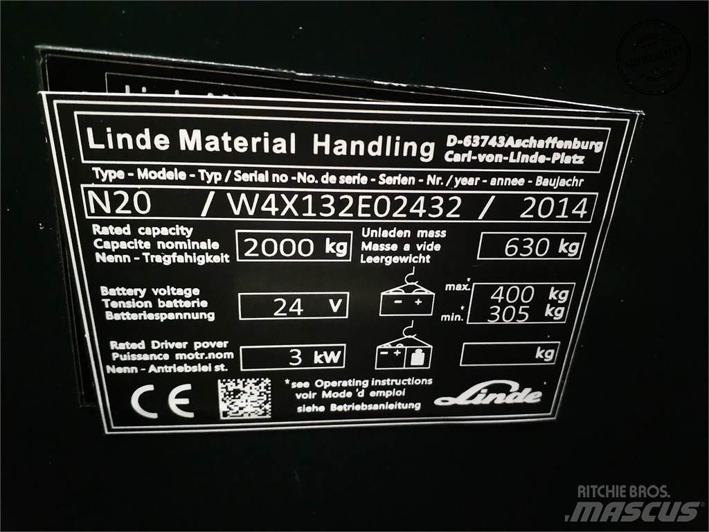 Linde N20-lang Машини за комисиониране нископовдигачи