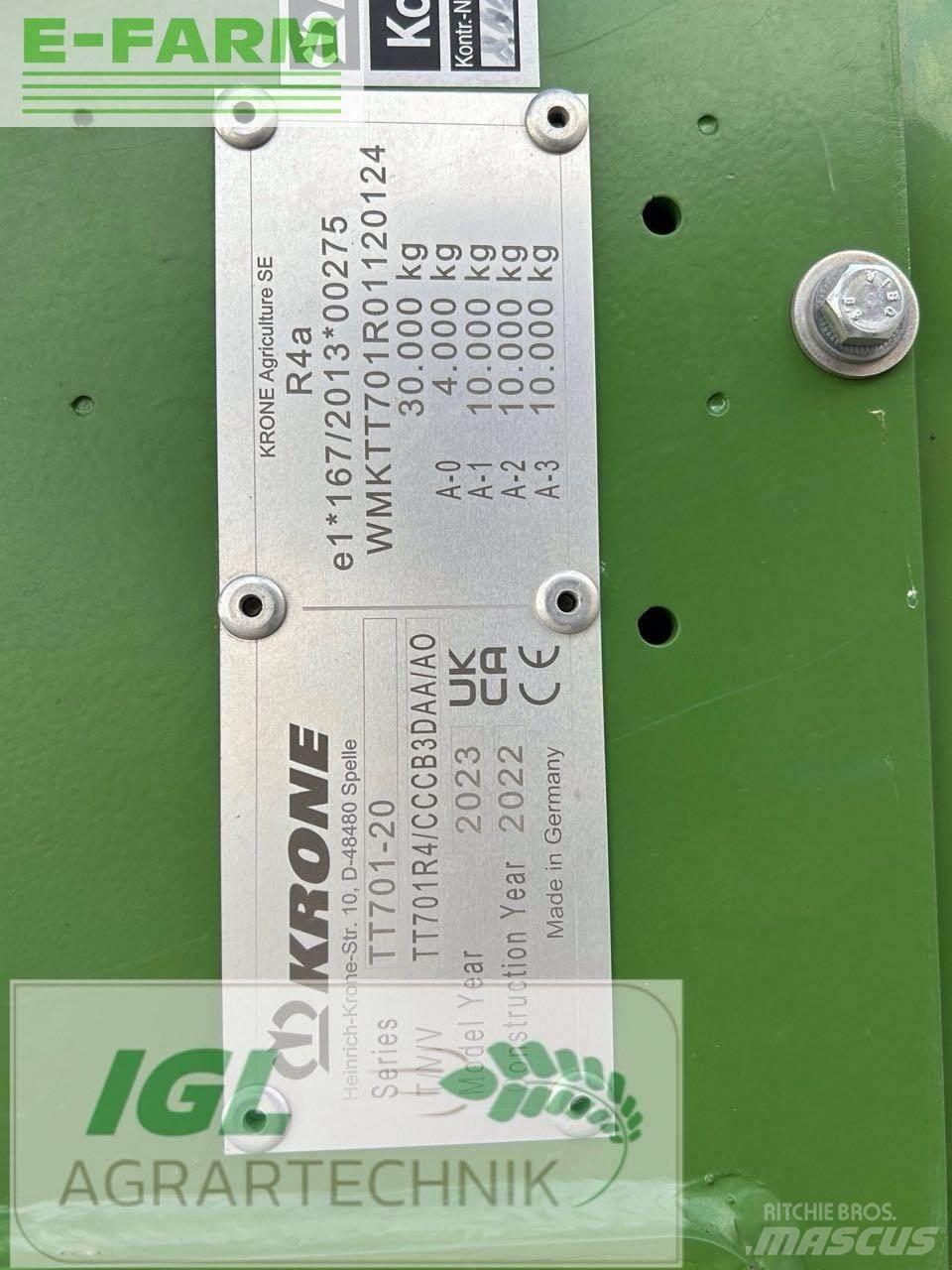 Krone tx 560 Ремаркета за зърно / силаж
