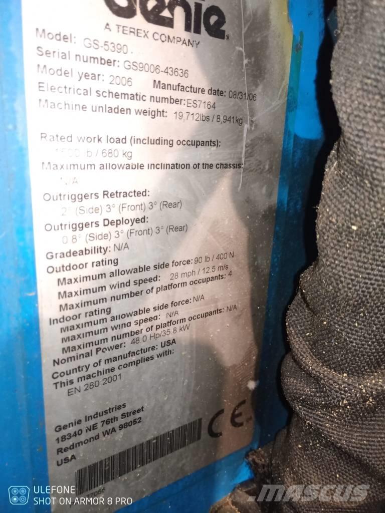 Genie GS 5390 RT Ножични работни платформи