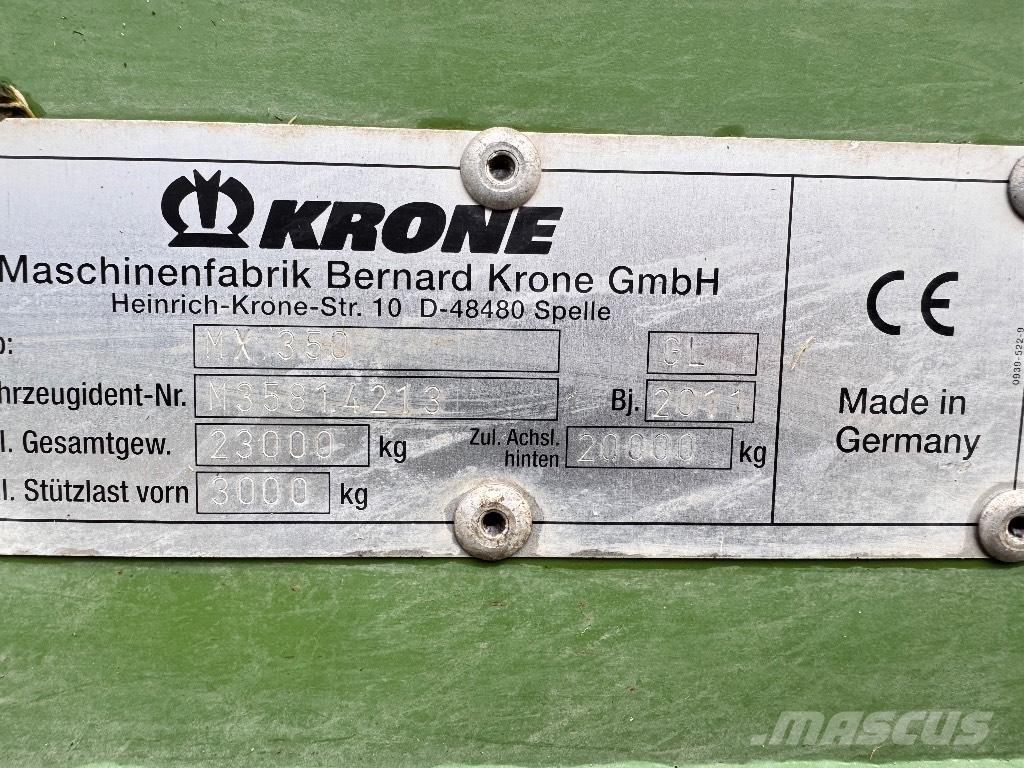 Krone MX 350 GL Самотаварещи ремаркета