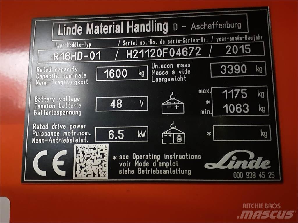 Linde R16HD Ретрак/ Високоповдигач с изместване на вилката напред