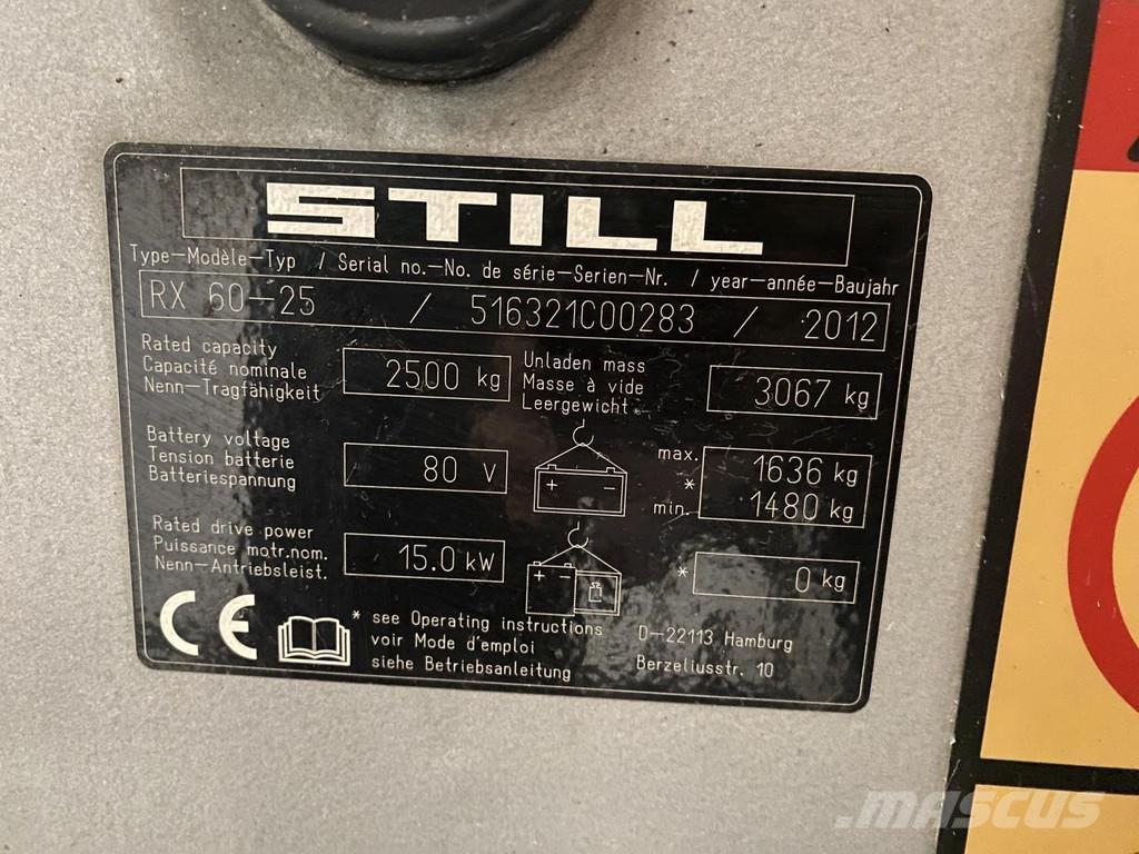 Still RX60-25 Електрически вилични кари-повдигачи