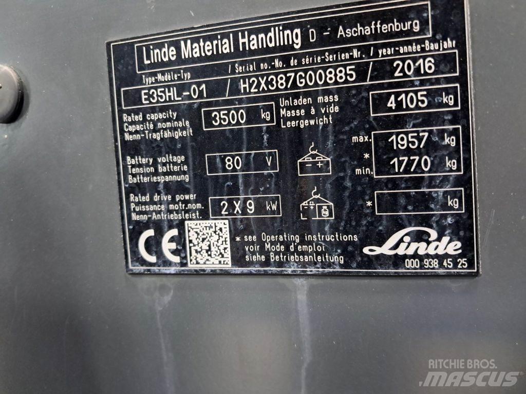 Linde E35HL-01 Електрически вилични кари-повдигачи