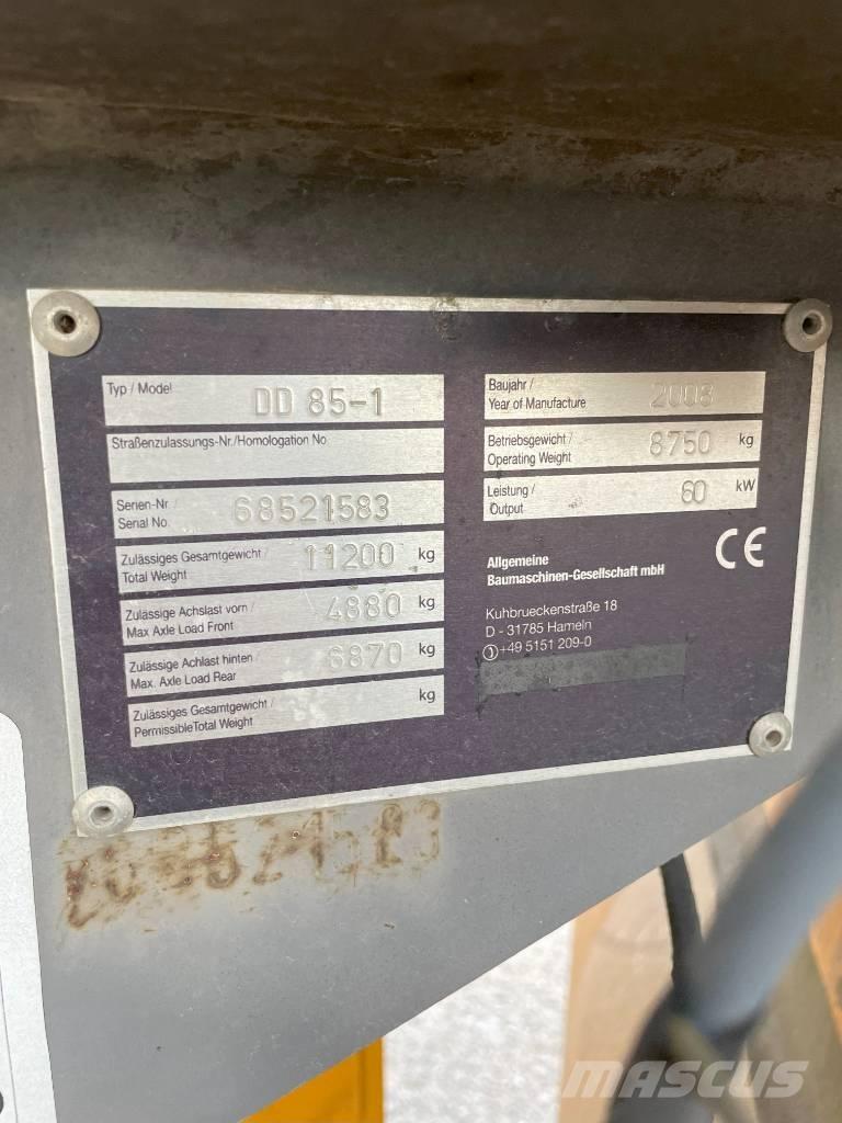 Volvo DD 85 Двойни барабанни ролки

