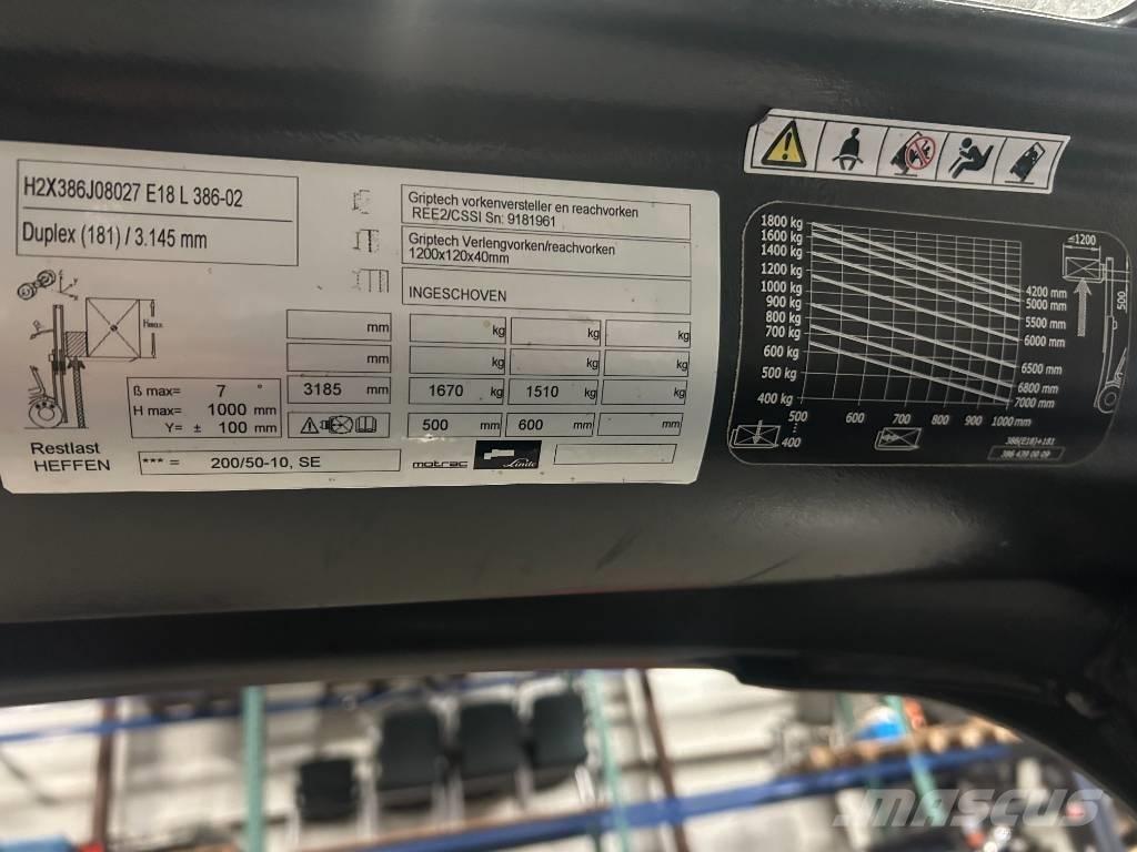 Linde e18l-02 Електрически вилични кари-повдигачи