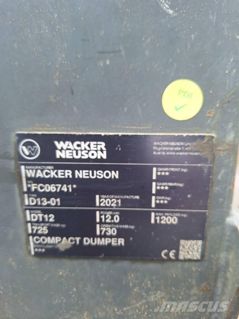 Wacker Neuson DT 12 Верижни дъмпери