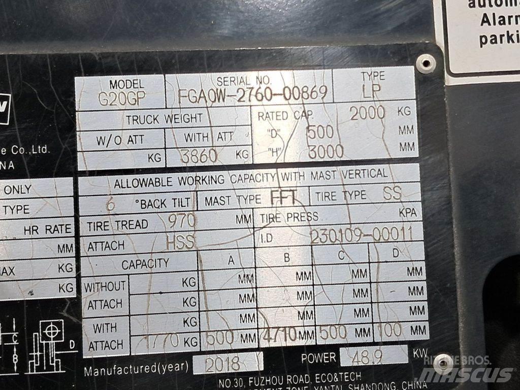 Doosan G20GP Камиони с АГУ