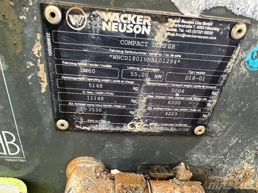 Wacker Neuson Dw60 Странични самосвали