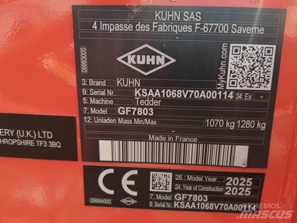 Kuhn GF7803 Гребла и сенообръщачки