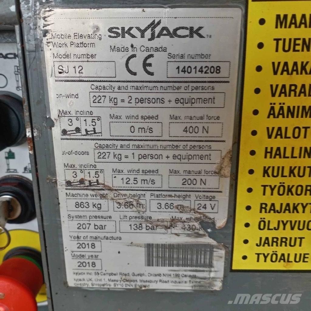 SkyJack SJ 12 Вертикални мачтови повдигачи
