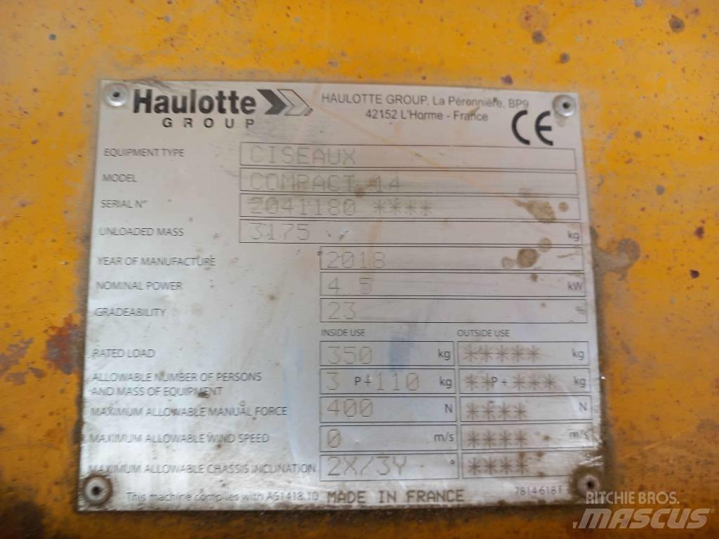 Haulotte Compact 14 Ножични работни платформи