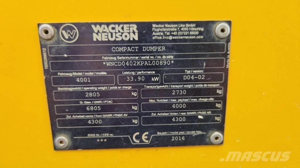 Wacker Neuson 4001 Странични самосвали