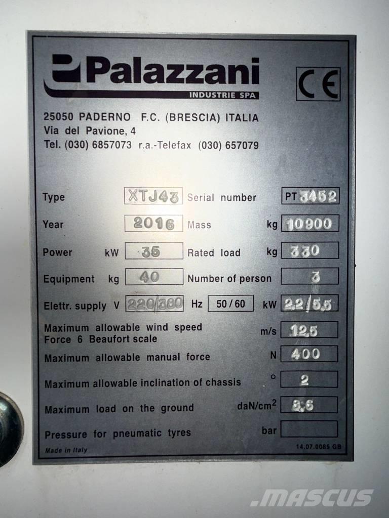 Palazzani XTJ 43 Телескопични повдигачи
