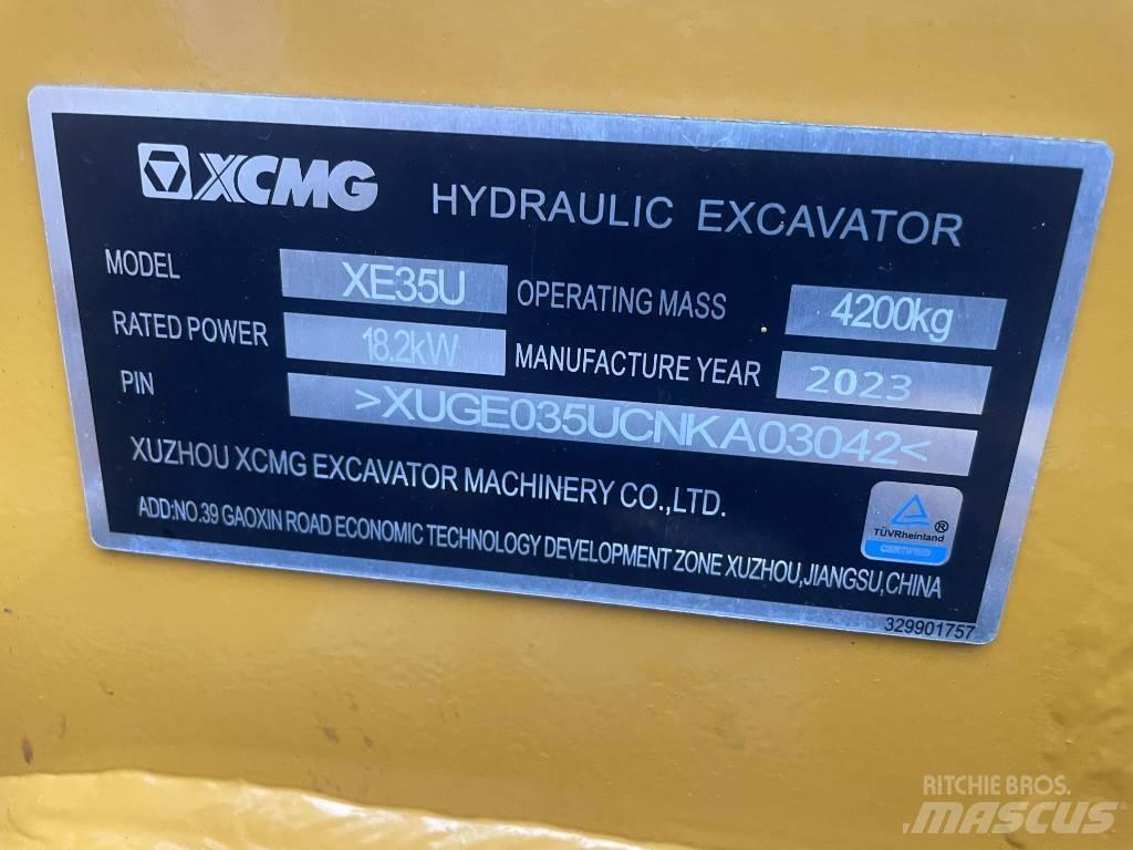 XCMG XE 35 U Мини екскаватори < 7 т
