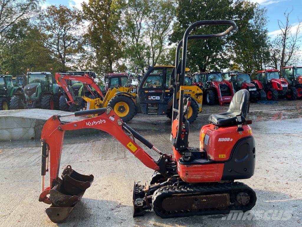 Kubota K 008-3 Мини екскаватори < 7 т