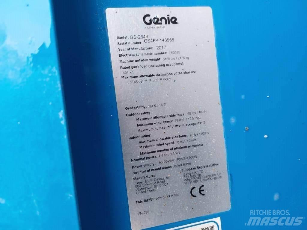 Genie GS 2646 Ножични работни платформи