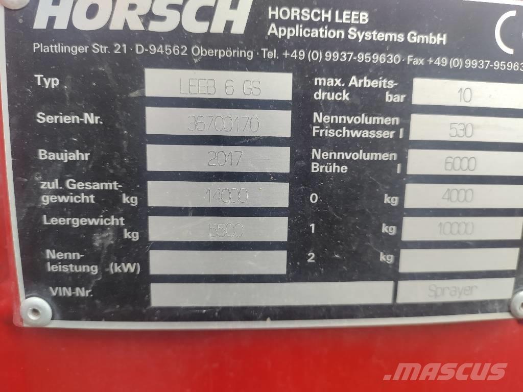 Horsch Leeb 6 GS Прикачни пръскачки
