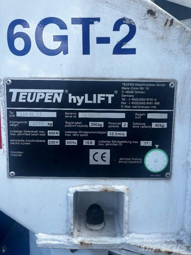 Teupen Leo 16GT Съчленени стрелови подемници