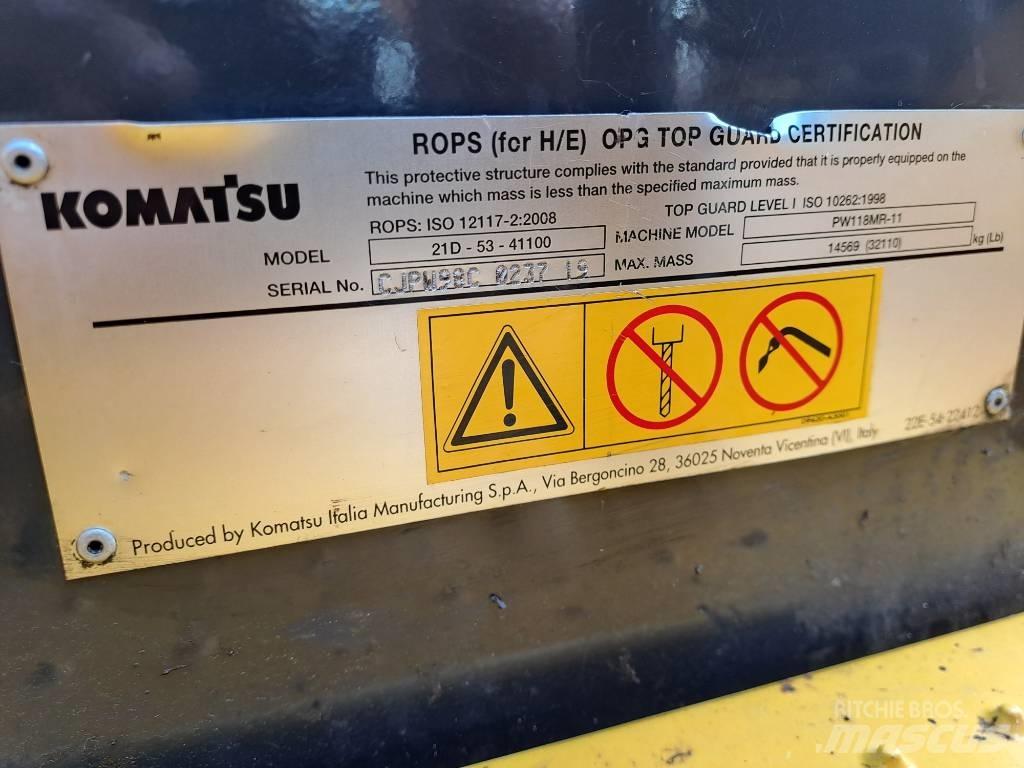 Komatsu PW118MR-11 Колесни екскаватори