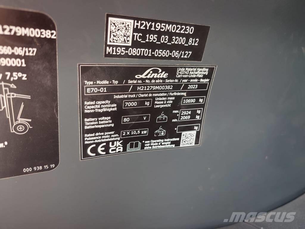 Linde E 70/1279 Електрически вилични кари-повдигачи