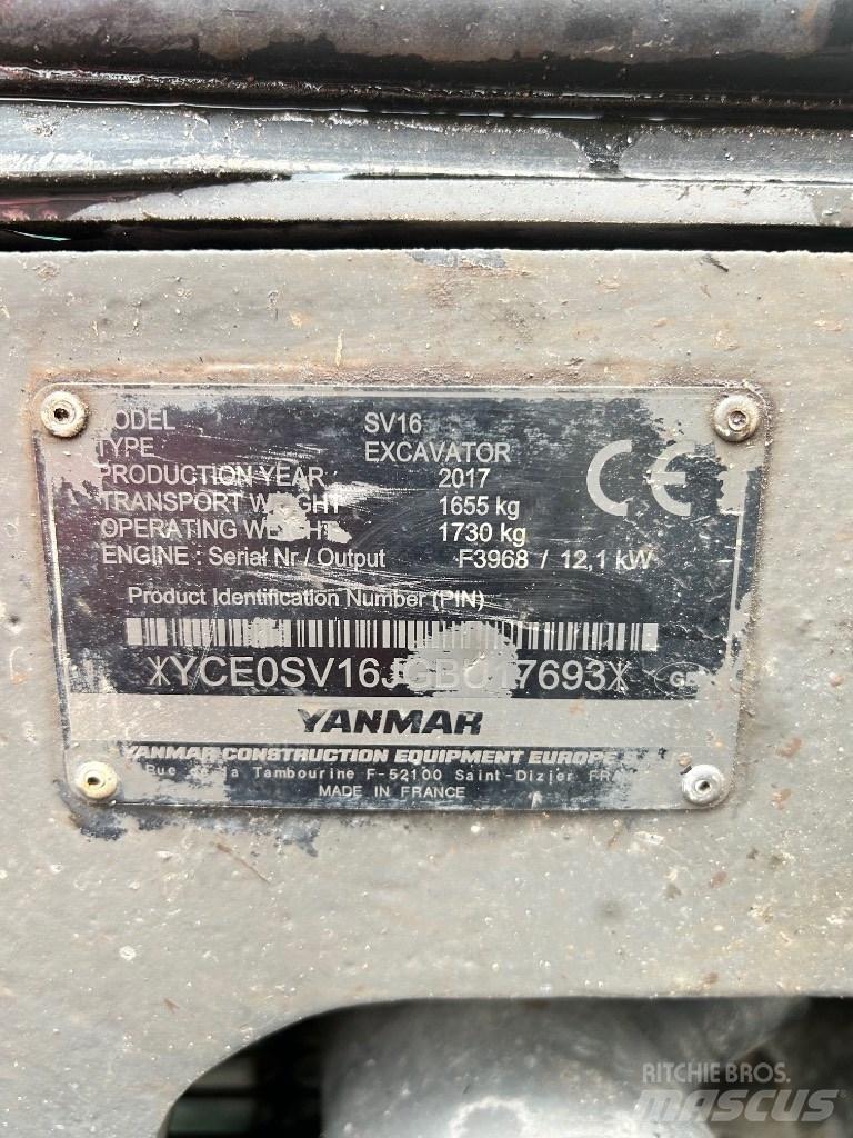 Yanmar SV 16 Мини екскаватори < 7 т