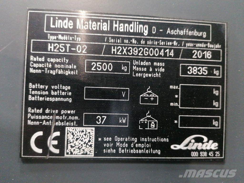 Linde H25T-02 Камиони с АГУ