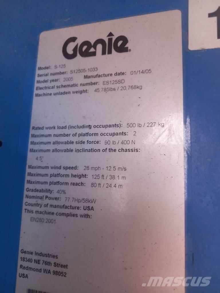 Genie S 125 Телескопични повдигачи
