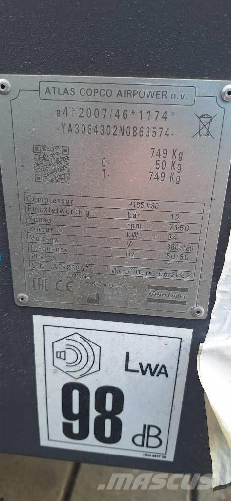 Atlas Copco H185 VSD Компресори