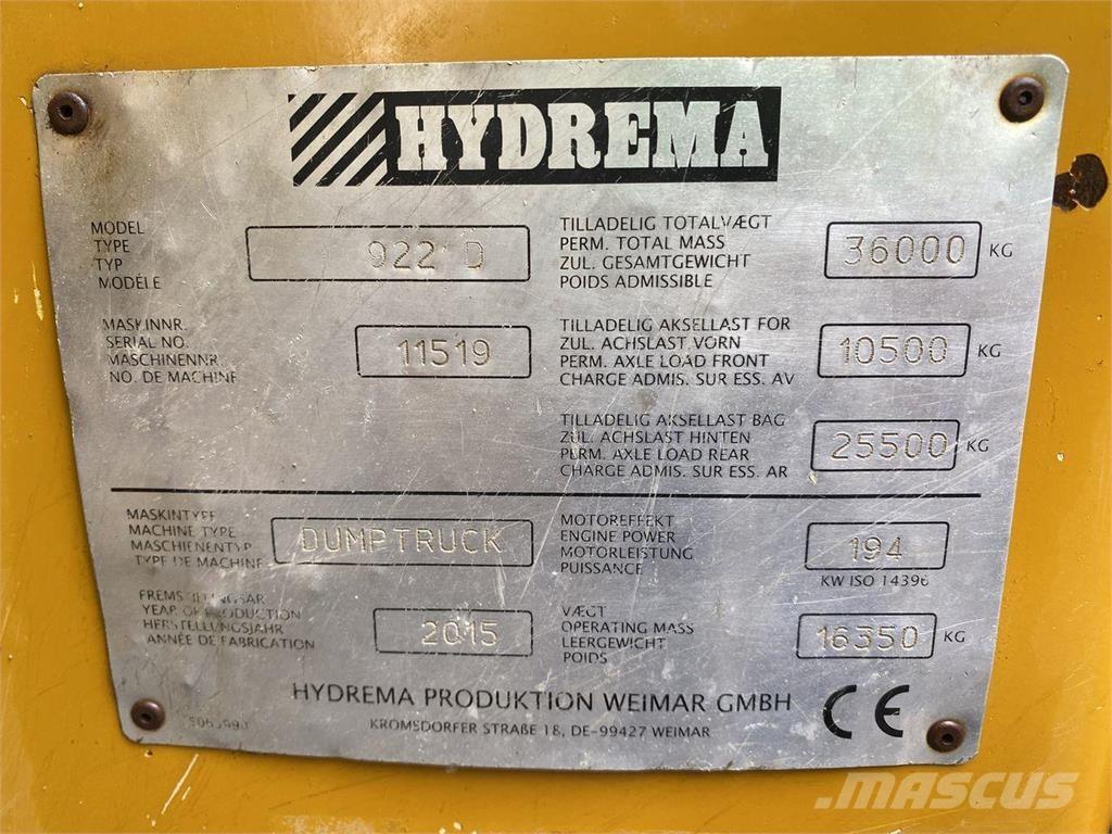 Hydrema 922D Странични самосвали