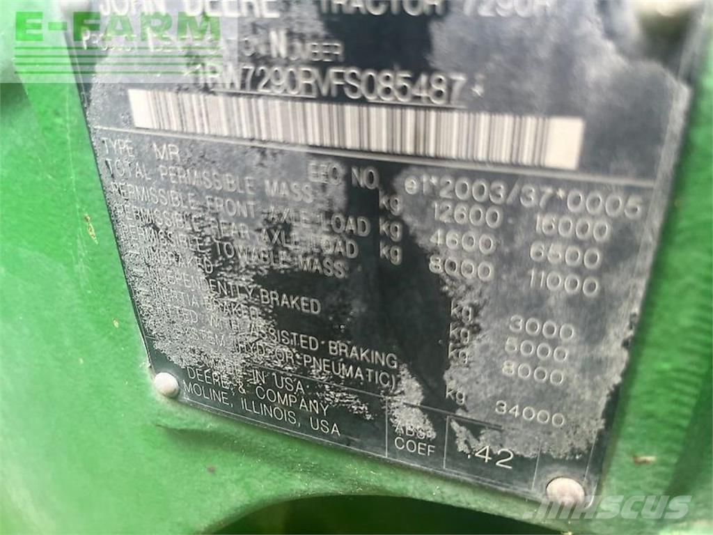 John Deere 7290r Трактори