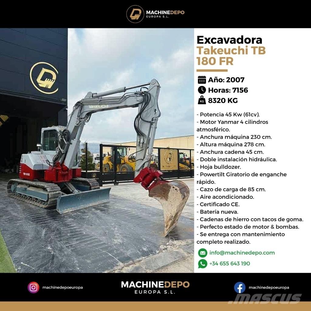 Takeuchi TB 180 FR Средни екскаватори 7т - 12т