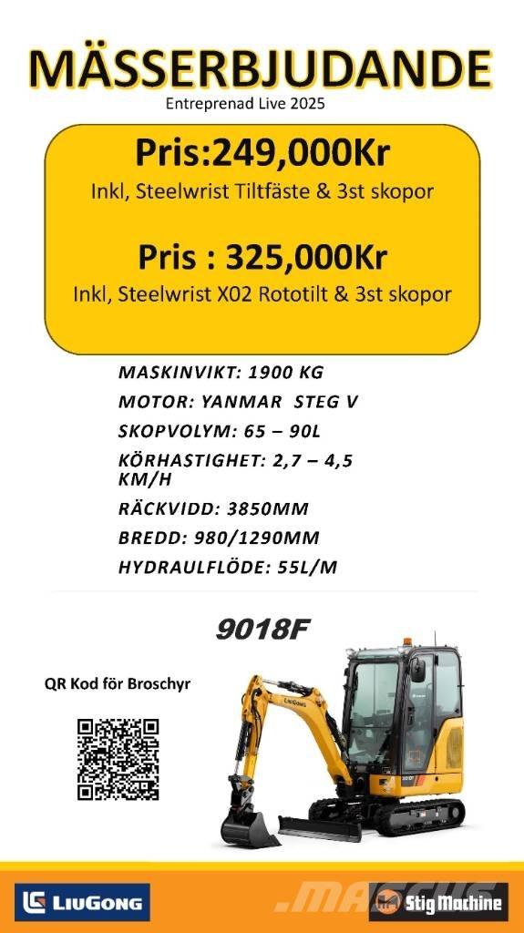 LiuGong 9018 F Мини екскаватори < 7 т