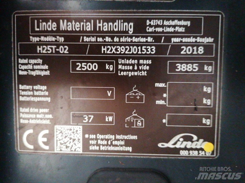 Linde H25T-02 Камиони с АГУ