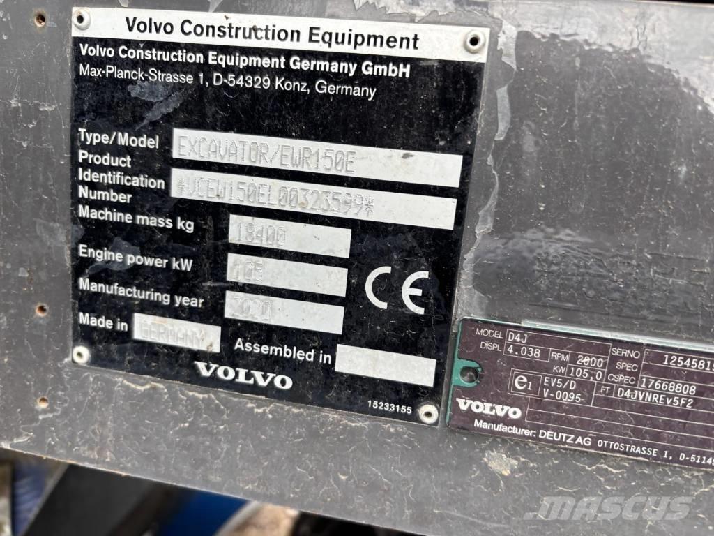 Volvo EWR 150 E Колесни екскаватори