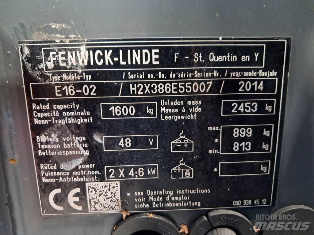 Linde E16-02 Електрически вилични кари-повдигачи