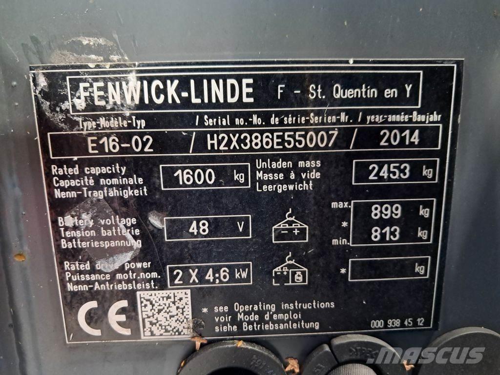 Linde E16-02 Електрически вилични кари-повдигачи
